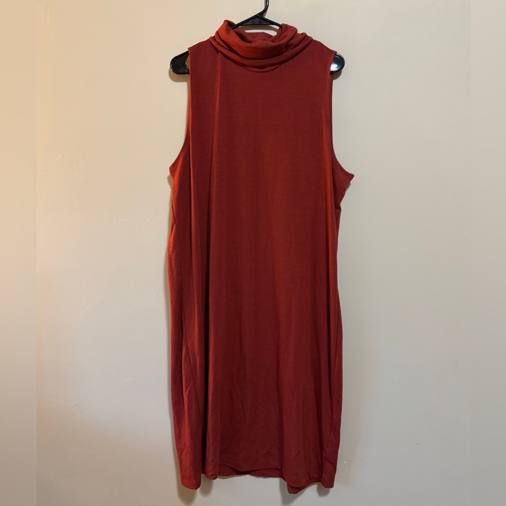 Old Navy Cowl Neck Dress in Deep Orange